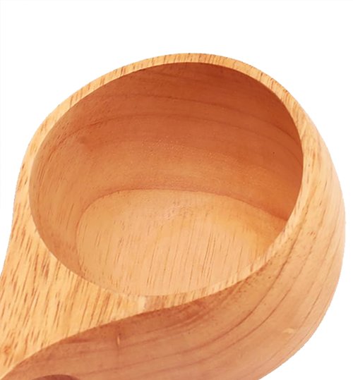 Flimjibg Coffe Mug Portable Wooden Camp Cup with Handle Kuksa Handmade Cool Hot Drinking Viking Mug Unique Natural Wood Grain for Outdoor Travel Hiking Men Women