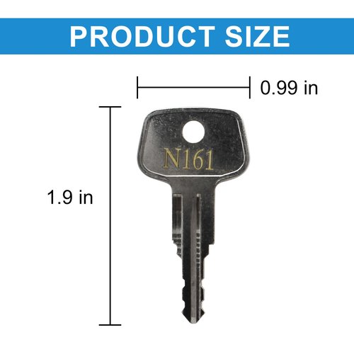 N161 Errebi Thule Key Replacement,Car Rack Replacement Keys for Roof Racks,Carriers,Crossbars - Codes N161[2 pcs]