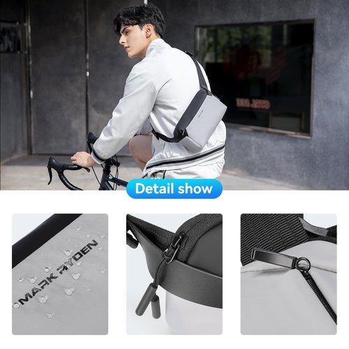 Mark Ryden 3.5L Minimalist Crossbody Sling Bag - Lightweight Water-Resistant EDC Backpack with YKK Zipper & Magnetic Snap for Men and Women