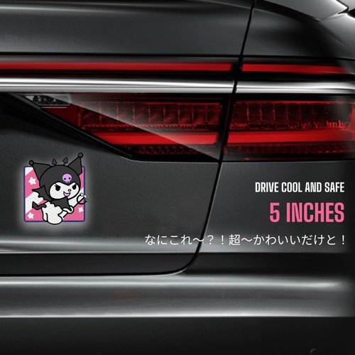 High Reflective Stickers Anime Sticker for Helmet Cute Safety Sticker Reflective Diamond Grade High Visibility Tapes for Night Riding Bike Motorcycle Helmet Waterproof Anime Decals (Demon)