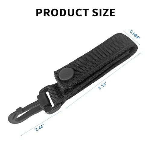 ZGJINLONG Duty Belt Keeper Key Holder Clip for 1.5"/1.75"/ 2"/2.25" Wide Nylon Police Belt Accessories Military Molle Hook Tactical Gear Clip 2 Pack