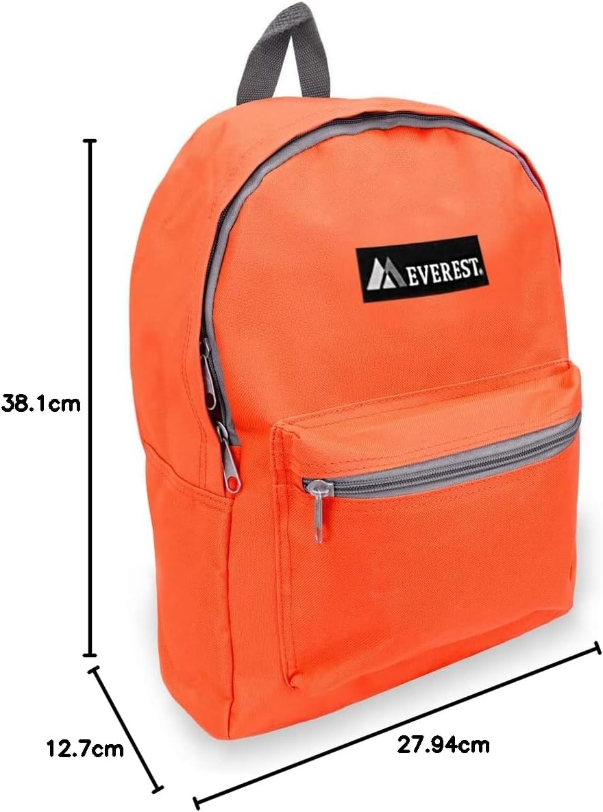 Everest Basic Backpack, Tangerine, One Size