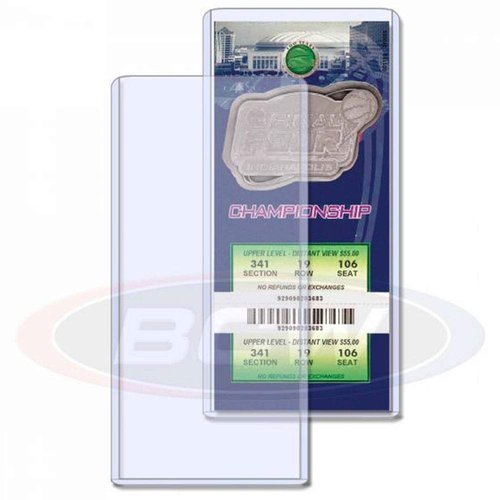 BCW 3x7 - Ticket Toploader (25 Pack) - Rigid PVC Sleeve for Photos, Prints, Tickets, and More | Crystal Clear Topload Holder for Trading Cards, Memorabilia, Collectibles, and Events