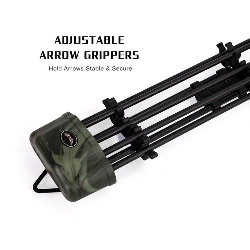 LWANO 5 Arrow Quiver,Archery Compound Bow Quiver for Hunting with Quick Release (camo)