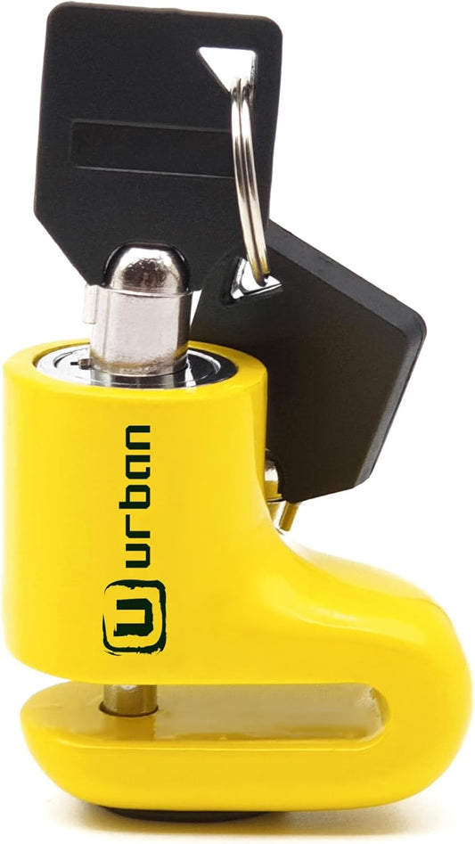 Urban 564A Most Compact Motorcycle Disc Lock, ø5mm, Lightweight, and Portable, More Visible, More Deterrent, Steel, Universal Anti Theft Wheel Brake Lock for Motorbike Scooter Electric Bike Bicycle