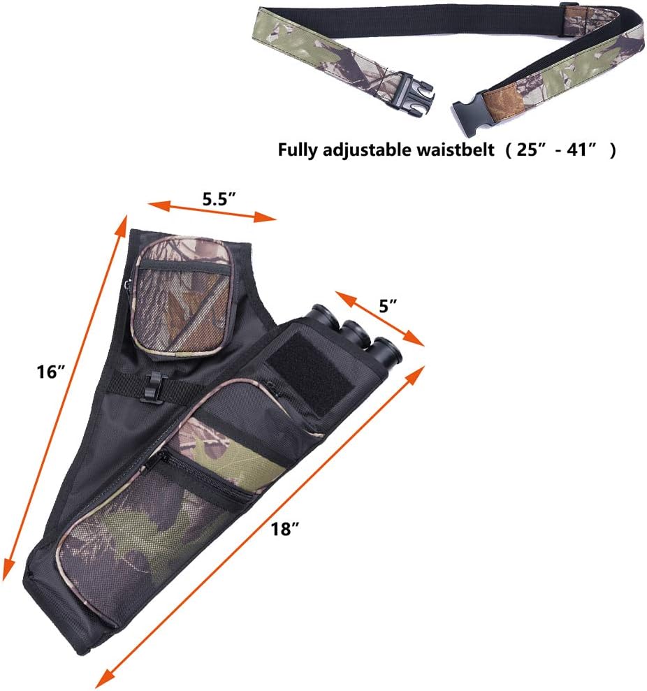 XTACER 3 Tube Hip Quiver Hunting Training Camo Archery Arrow Quiver Holder Bow Belt Waist Hanged Target Quiver