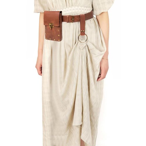 Belt Pouch Waist Bag Fanny Pack Steampunk Phone Holder Casual Medieval Renaissance Cosplay Costume Accessories (1Classic-Brown)