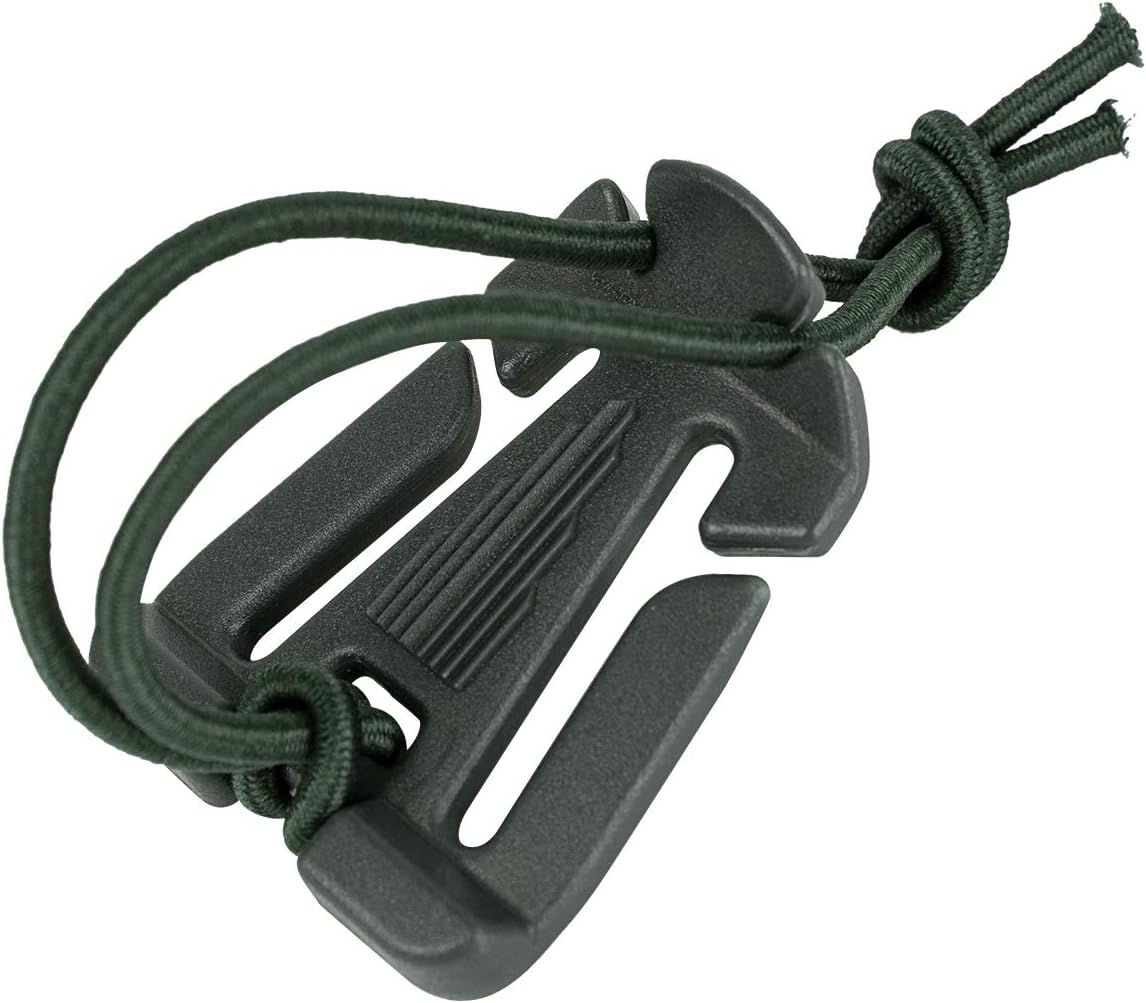 IronSeals 10 Pack Triangle Shape Tactical Gear Clip Backpack Webbing Attachments for 1 inch Molle Webbing