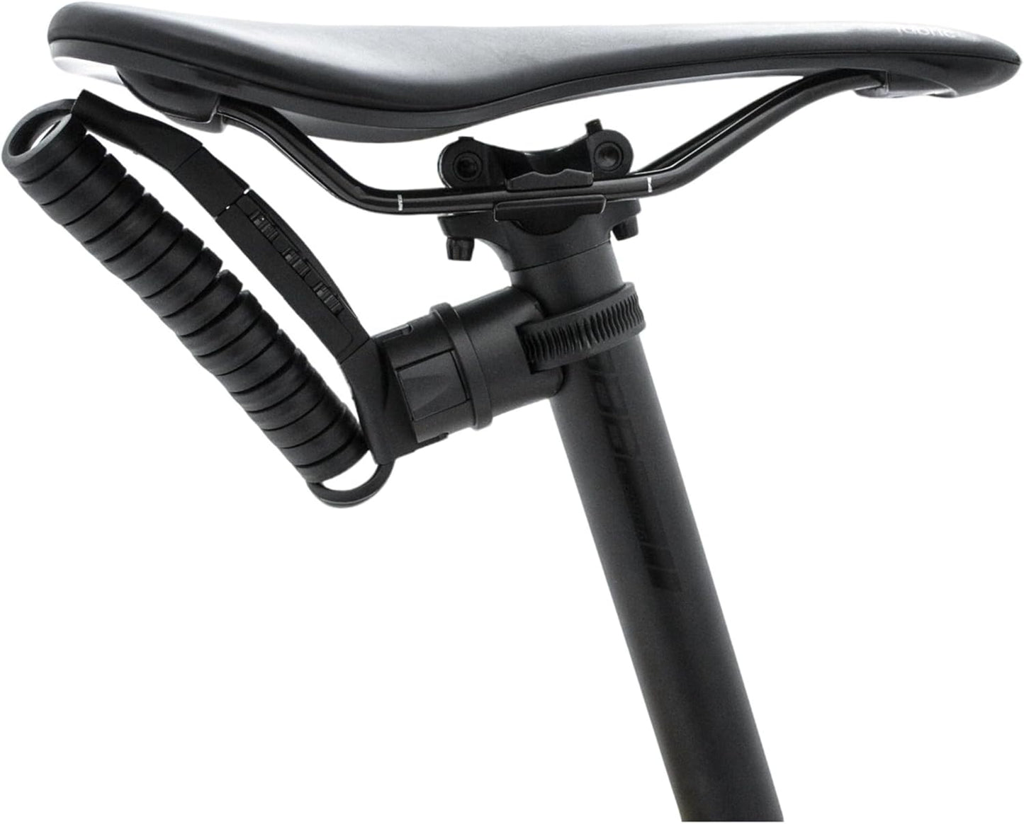 K3-BIRO Bike Lock Cable with 4mm Double Wire 4ft Black, Anti-Theft 3-Digit Resettable Combination Cable Lock with Under-Saddle Mounting Bracket