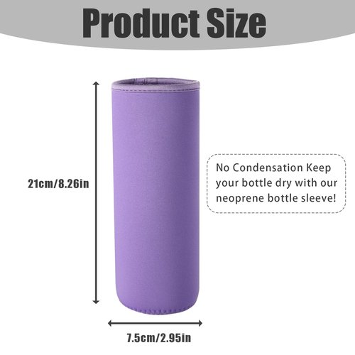 PEUTIER 2pcs Sleeve for Cirkul Water Bottle, 22oz Water Bottle Sleeve for Cirkul Plastic & Stainless Steel Bottle Neoprene Insulated Water Bottle Cover for Retaining Temperature