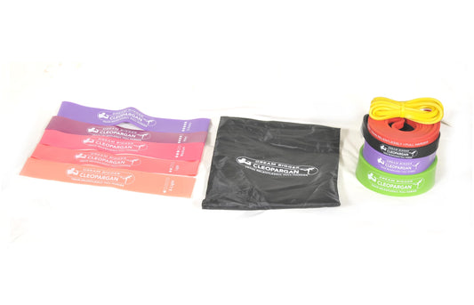 10 Premium Resistance Bands Set: Multi-Color Loop Bands for Home & Gym - Full Body Workout, Strength Training, Physiotherapy - Unisex