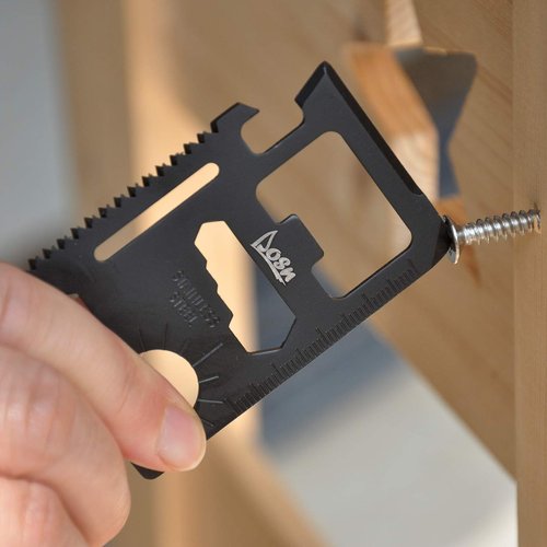 Cool Unusual Gadgets Gifts for Men 11-in-1 Wallet Multitool Tool All in One EDC tools (5 Pack Black)
