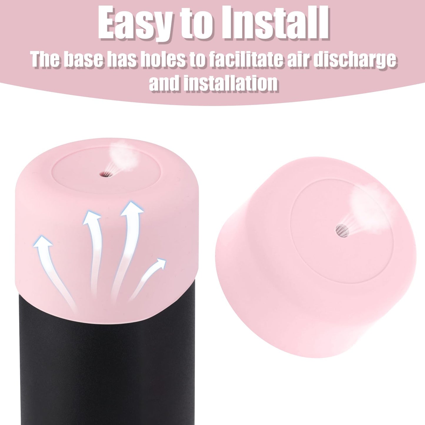 2pcs Silicone Boot for Owala Kids Water Bottle 16oz/14oz, Anti-Slip Water Bottle Cover Sleeve Anti-Dent Bottom Protector Wraps Compatible with Owala Kids Stainless Steel Bottle Accessories(Light Pink)