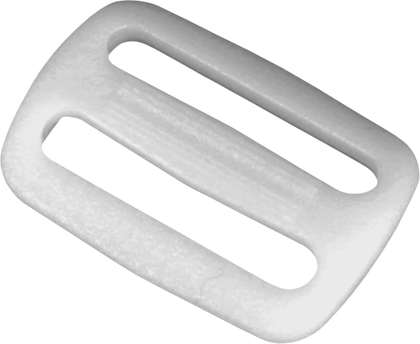 White Plastic Tri-Glide Slide – for Bag Straps, Rifle Slings, Dog Collars - 1 Inch, 10 Pack