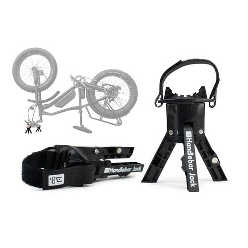 The Original Handlebar Jack Portable Repair Stand V3 for eBikes, Bundle with Stand and Reflective Stickers | Compatible with all Electric Bikes | Set of 2 Jacks