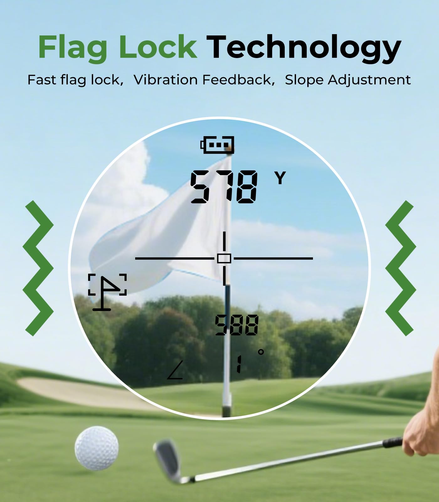 Golf Rangefinder with Magnetic - 1000 Yards Laser Range Finder with Slope Compensation & USB-C Rechargeable Battery for Golf