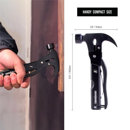Hammer Multitool 15 in 1 - Multitool for Men. Compact Camping Multi Tool. Backpacking & Camping. Survival and Emergency Tool. Father's Day Gifts for Men, Dad. Pocket Tool