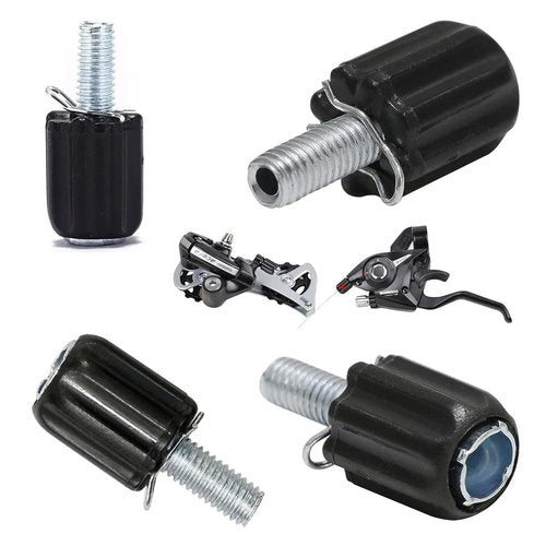 SquEqu 6 Pack Rear Derailleur Barrel Adjuster Replacement Shift Cable Downtube Index M5 Adjusting End Screw for Bike Rear Derailleur Down Tube Housing Stop Gear Shifter