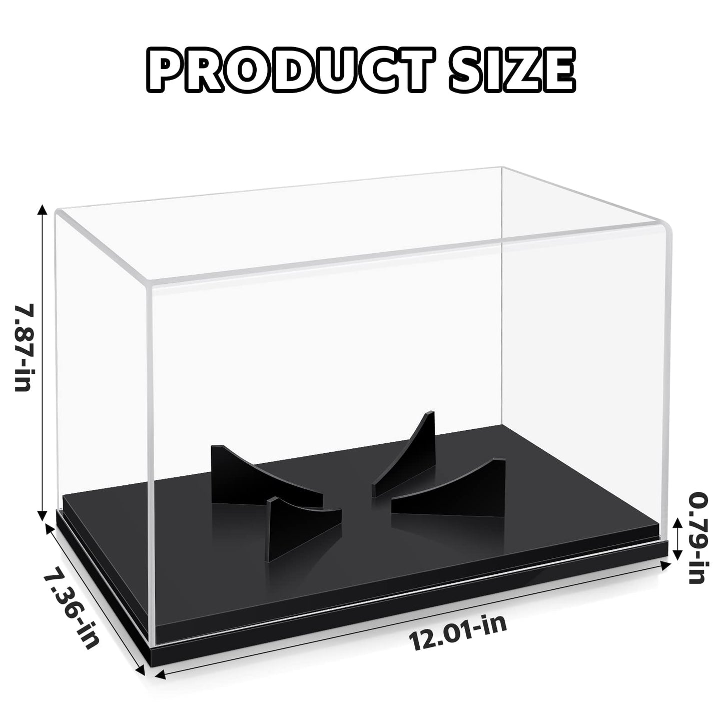 Football Display Case Full Size, TiopLior Football Case Display Case Clear with Removable Football Stand No Assembly Required Acrylic Display Case for Football