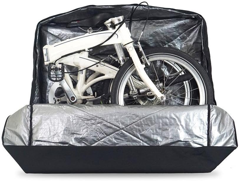 Vincita Soft Transport Bag with 4 Wheels Folding Bike Pouch - Bicycle Print Plus Garment Travel Case MTB Road Mountain Transport Outdoors - 20 Inch Long