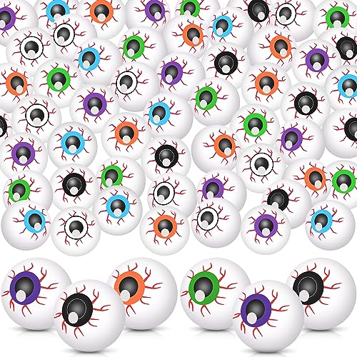 Halloween Plastic Eyeballs Fake Eyes Set - Spooky 1.3 Inch Colorful Ornaments