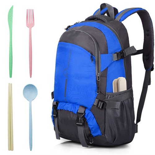 ELANE 4 Sets Reusable Travel Utensils Set with Case,Camping Cutlery Set Reusable Cutlery Set with Case,Utensil Sets for Lunch Picnic Daily Use Outdoor