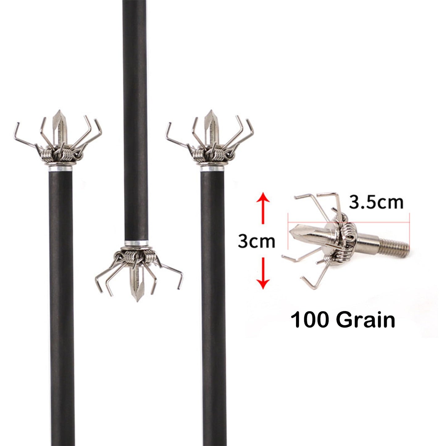 KURUGEILI 12PK 100 Grain Small Game Broadheads Blunt Judo Points with Broadhead Case Screw in Judo Broadheads for Hunting & Field Practice-Perfect for Small Game and Target Shooters