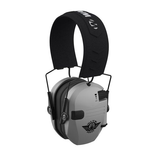 Walker's Razor Slim Electric Earmuffs with Sound-Dampening Composite Housing, Built-In High-Definition Speakers, Cushioned Ear Cups, and Independent Volume Controls (Talk To Me Goose Gray)