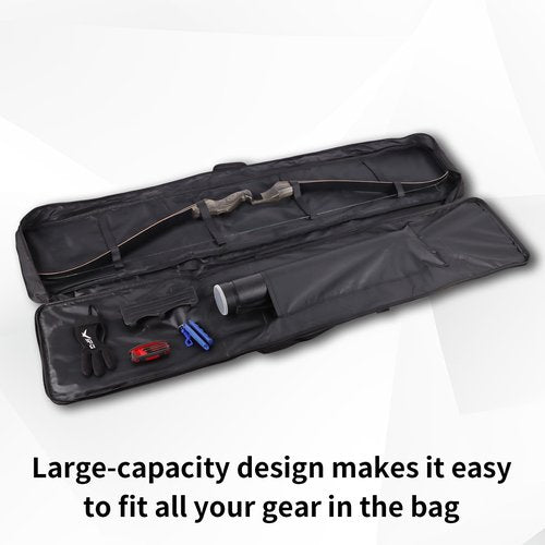 SPG Archery Recurve Bow Case for Longbow and Traditional Bow, 2 Sizes Longbow Bag Full Length Traditional Recurve Bow Cases for Youth and Adults with Pocket to Store Arrow Quiver (68 Inch)