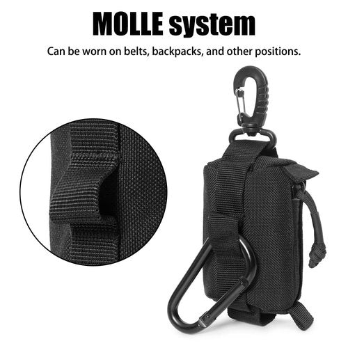 Tactical Compact Pouch, Molle Utility Pouch Bag Mini Coin Purse Keychain Wallet for Men Women