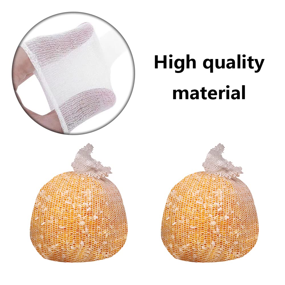 2 Pcs 25mm PVA Carp Fishing Meshs Refill Bait Bags Stocking Rigs Water Soluble Bait Wrap Bags for Carp Bait