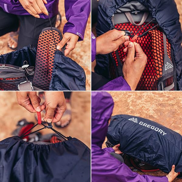 Gregory 30L-50L Waterproof Backpacking Raincover, Rain Forest