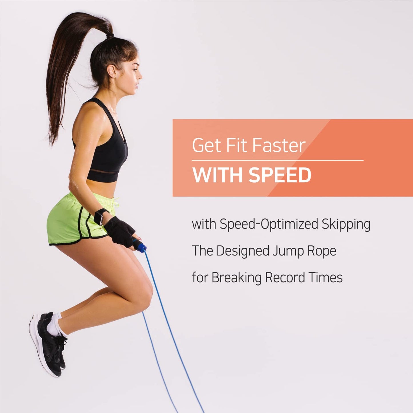 Speed Exercise Jump Rope for Men and Women - Skipping Jumping Rope for Fitness Training Workout for Adults - Great for Cardio, Boxing, CrossFit (Special Luxury, KA-220, Made in Korea) Navy-Yellow