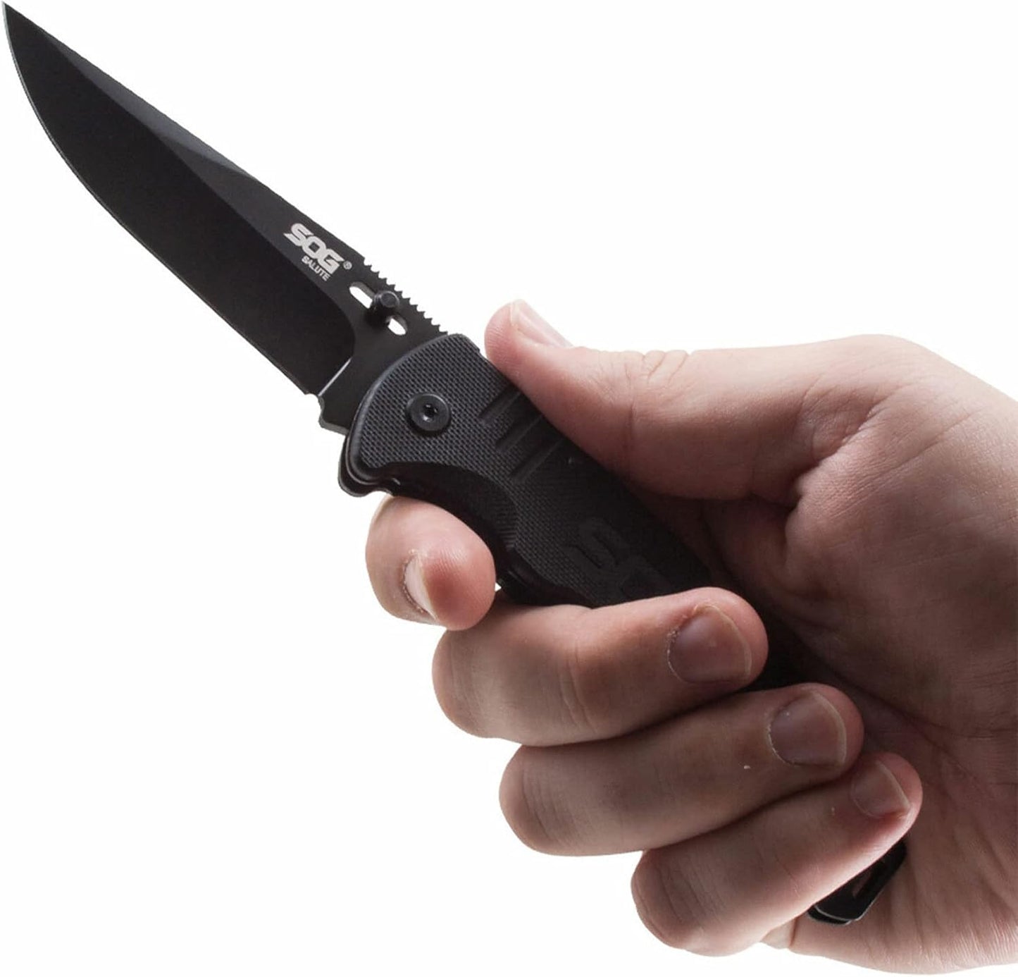 Fusion Salute, G-10 Handle, Black Blade, Plain