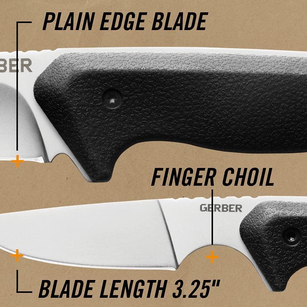 Gerber Gear Gerber Moment Fixed Blade Knife, Gut Hook [31-002200]