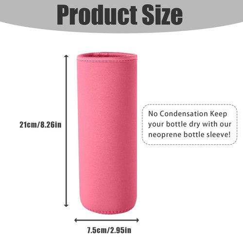 PEUTIER 2pcs Sleeve for Cirkul Water Bottle, 22oz Water Bottle Sleeve for Cirkul Plastic & Stainless Steel Bottle Neoprene Insulated Water Bottle Cover for Retaining Temperature