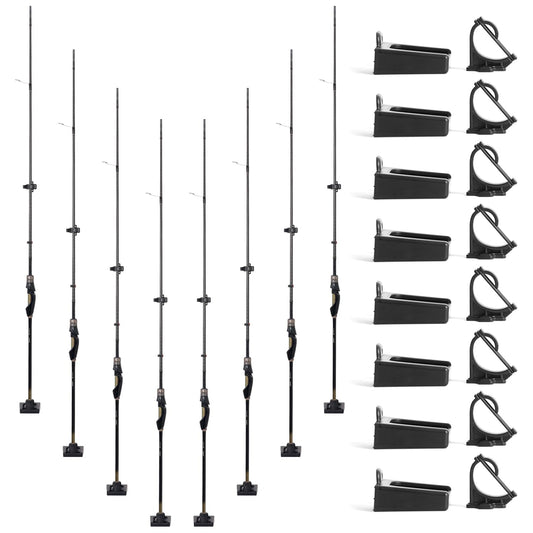 Fishing Rod Rack Clips/Making Kit, Customize Your Own Fishing Rod Holders for Garage, Also for Billiards Pool Cue Rack