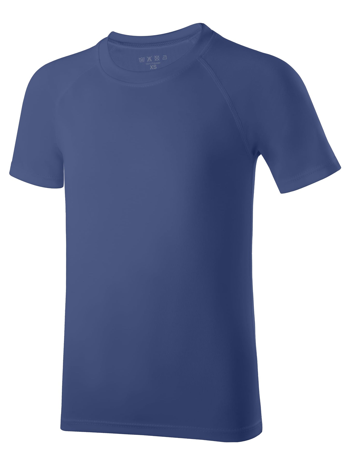 DRONIRING Boys Rash Guard Swim Shirt, UPF 50+ Sun Protection Short Sleeve Rashguard, Kids Quick Dry Beach Surfing Water Shirt Ocean Blue