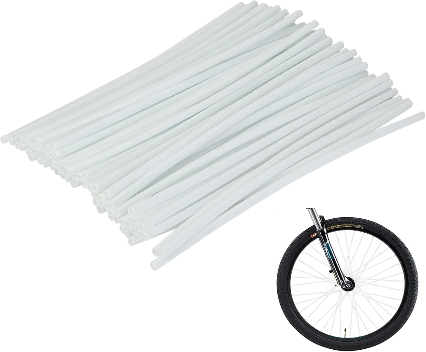 72Pcs Universal Spoke Skins Cover - Ovelur Wheel Spoke Wraps Skins Pipe Trim Decoration Protector For Motorcycle Dirt Bike Yamaha Harley Suzuki(Pink)