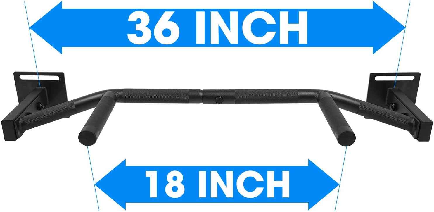 Wall Mounted Pull Up Bar - Multifunctional Home Gym Strength Training Equipment