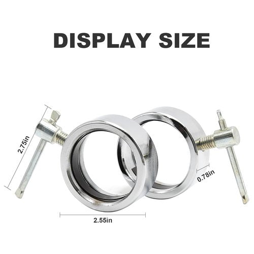 Olympic Barbell Spin-Lock Collars for 2" Olympic Bar Screw Clamps Hex Nut Anti-Slip Collars Dumbell Weight Lifting, Pack of 2 (C)