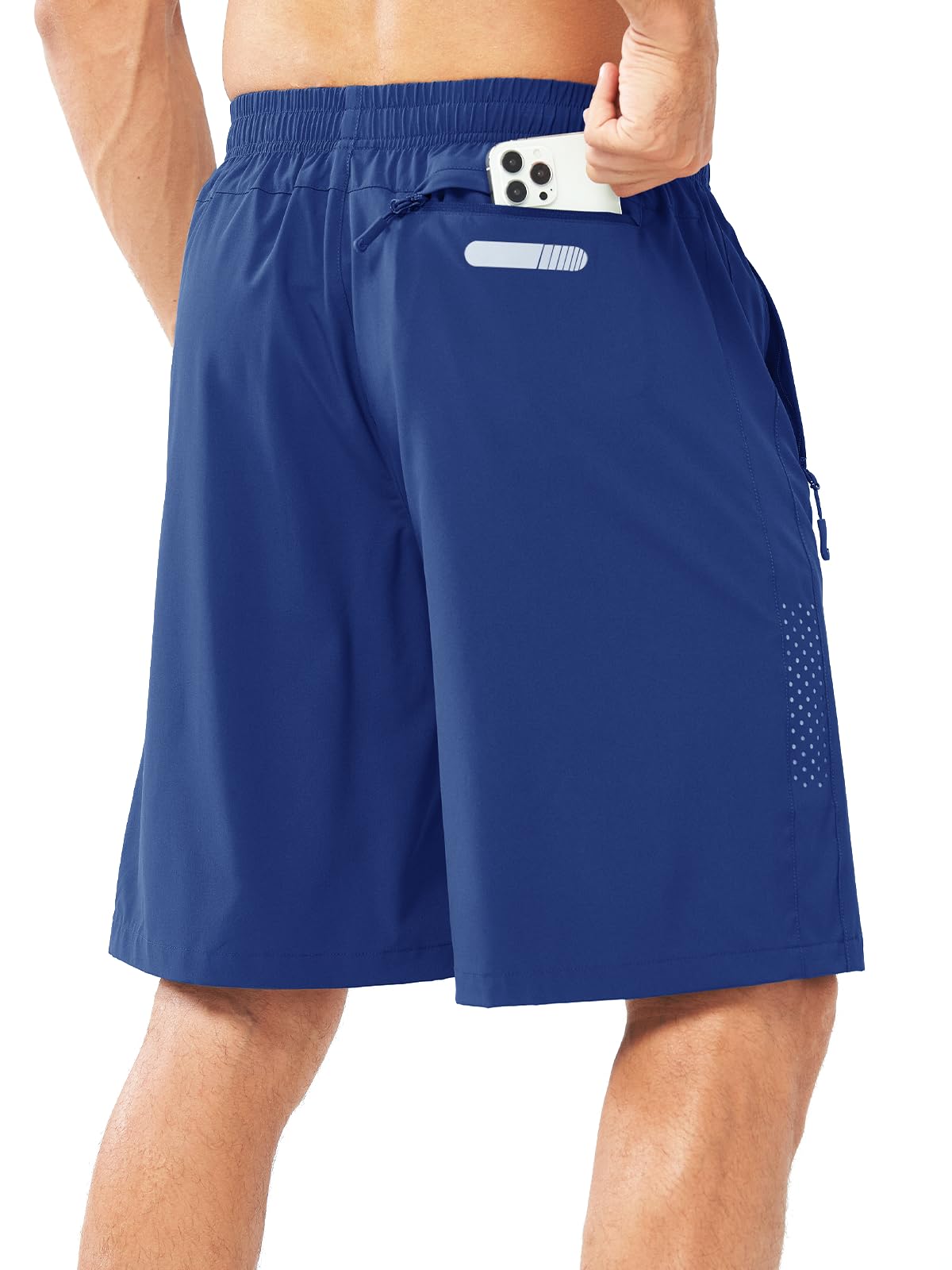NORTHYARD Men's Athletic Running Shorts Gym Workout 7"/9"/5" Quick Dry Lightweight Sports Basketball Tennis 3 Zipper Pockets ROYALBLUE-9inch M