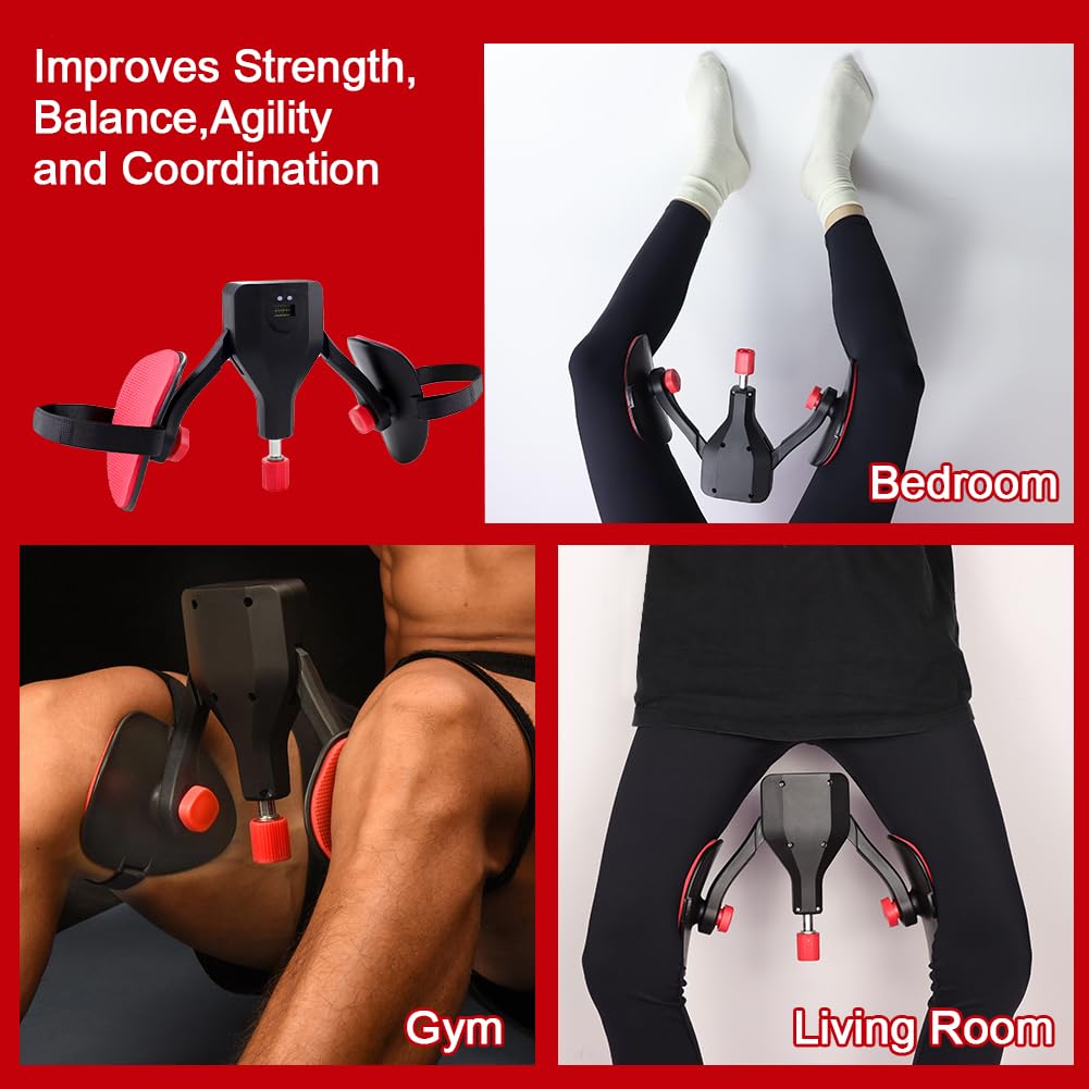 Abnaok Thigh Master Hip Trainer Kegel Exerciser, Hip Shaper Trainer Machine，Adjustable Leg and Inner Thigh Strength Exercise Equipment，Legs Workout Equipment for Men and Women