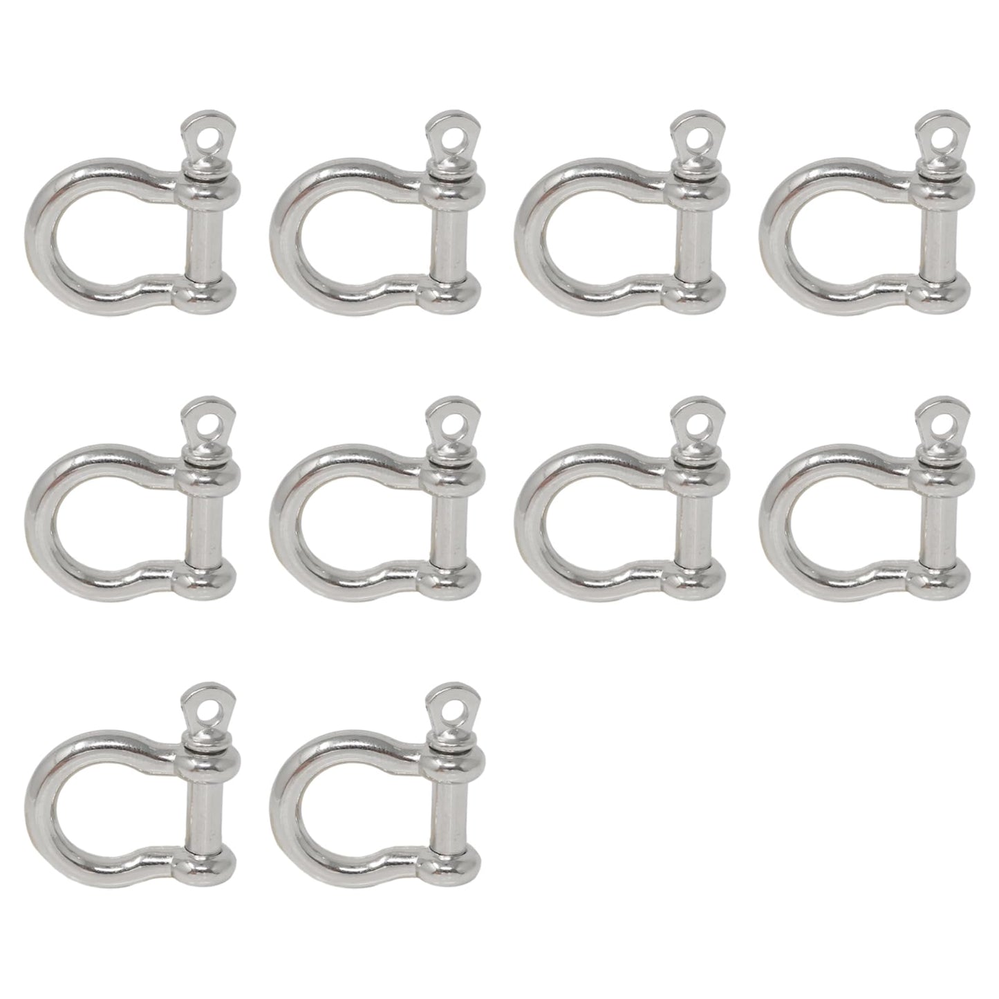 yueton 10PCS Paracord Bracelet Clips Zinc Alloy Bracelet Adjustable Clasp D Shackles Screw Pin for Hiking Travel Accessories