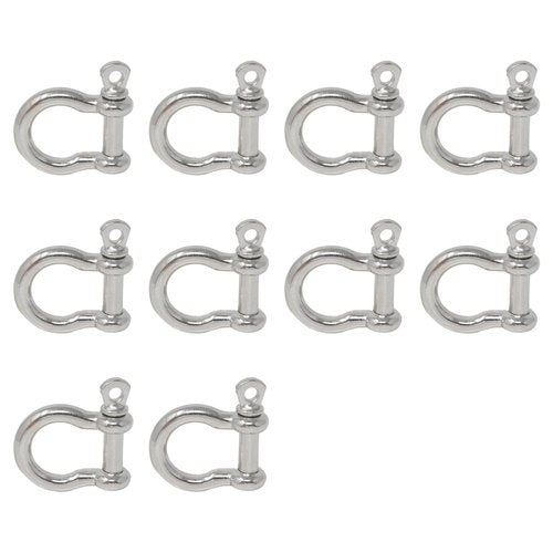 yueton 10PCS Paracord Bracelet Clips Zinc Alloy Bracelet Adjustable Clasp D Shackles Screw Pin for Hiking Travel Accessories