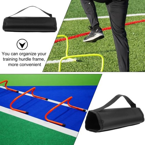 SquEqu 2 Pack Agility Hurdles Carrier Handle Quick Attachment Carrying Wrap Grip Storage Organizer for Speed Training Hurdle Soccer Basketball Football Training Equipment Easy Transport