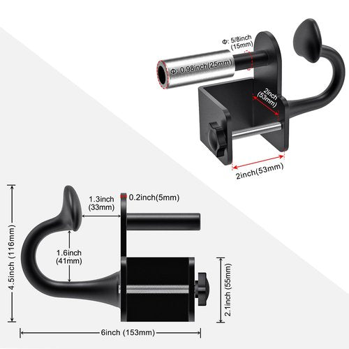 Lifeswell Resistance Band Anchors, Rack Attachment for 2"x2" Power Rack with 1" or 5/8" Hole, Adjustable Multi Point Workout Hook for Strength Training, Fitness, Physical Therapy, 2 Pack