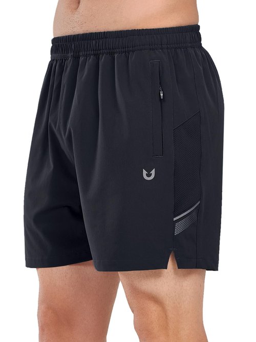NORTHYARD Men's Athletic Running Shorts 5" Quick Dry Lightweight with Zip Pockets Gym Workout Active Black XL