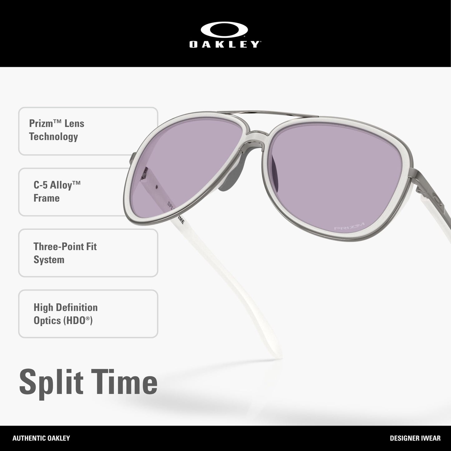 Oakley Woman Sunglasses Matte Vapor Frame, Prizm Slate Lenses, 58MM