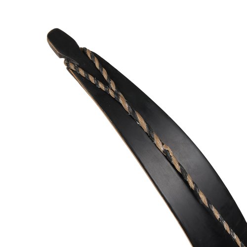 S F 16 Strands Handmade Flemish Bowstring Replacement + 1 Pair Rabbit FurBow String Silencer for Recurve Bow and Traditional Longbow-for 58" Model Bow